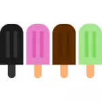 Färgglada popsicles