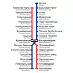 Mapa metra w Mińsku
