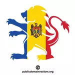 Republik Moldau Flagge Wappen