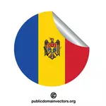 Flaga Mołdawii wewnątrz naklejki