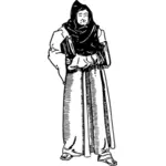 Ilustracja mnich