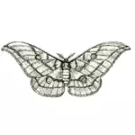 Croquis de vecteur de papillon de nuit