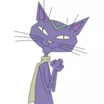 Pisică de desene animate violet