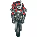 Motocicleta Santa vector imagine