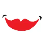 Ilustração de lábios vermelhos