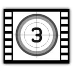 Film tape ikonet vector illustrasjon