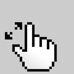 Cursorul de pixel mână