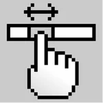 MultiTouch Interface Pixel téma Slide Horizontal Arrow