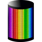 Rainbow färg ljus vektor illustration
