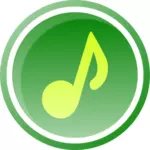 Immagine vettoriale di icona nota musicale