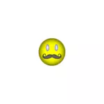 Glücklich Emoticon mit Schnurrbart Vektor-ClipArts