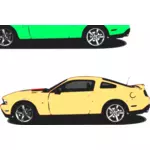 Grafika wektorowa żółty Mustanga