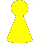 Pièce d'échecs jaune