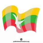 Nationalflagge des Bundesstaates Myanmar
