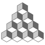 Necker kubus illusie glinsterende clip art