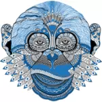Decorated monkey face