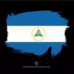 Peinte drapeau du Nicaragua