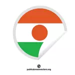 Niger flagg etikett