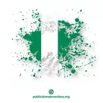 Nigeriansk flagg bläck sprut