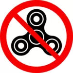 ''No figet spinner'' sign