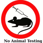 שום חיה לא בדיקות האיור וקטורית סימן