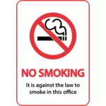 Palenie nie podpisać biuro wektor wyobrażenie o osobie