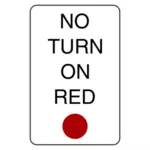 Geen inschakelen rood verkeersbord vector afbeelding