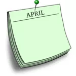 مذكرة شهرية - أبريل