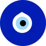 العين اليونانية في اللون الأزرق