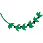 Olive branch dengan zaitun hitam vektor gambar