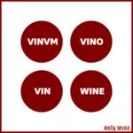 红葡萄酒的标志。