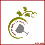 Şarap tadımı logosuyla