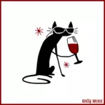 猫飲酒画像