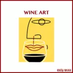 Bohémský víno kresba