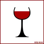 Höga glas vin