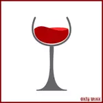 Höga glas vin siluett
