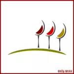 Wijnglazen pictogram