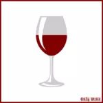 Halvt vin glass