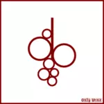Gambar ikon anggur merah