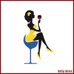 Gadis dengan anggur