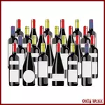 Afbeelding van de verschillende wijnflessen