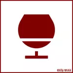 Obrazu pretensjonalny kieliszek do wina