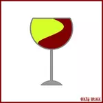 Farget vin glass