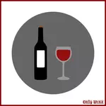 Viinilasi- ja pullosymboli
