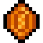 Gem de pixel laranja