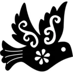 Ornamental bird silhouette