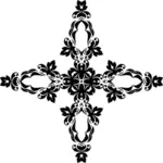 Koristeellinen kukkainen risti
