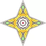 Illustrazione della stella ornamentale