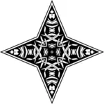 Dekorativ stjerne silhuett