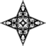 Symmetrisk dekorativ stjerne